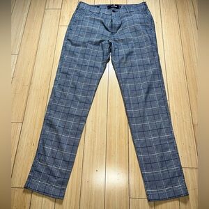 Hollister Chino Epic flex 31 X 32 Men’s Plaid Navy & White